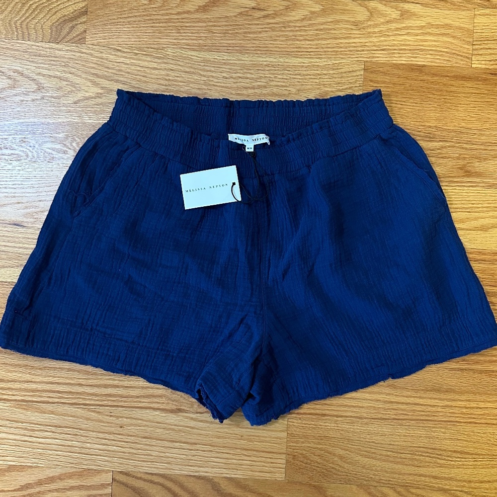 NWT Melissa Nepton Shorts Size M Batik Blue